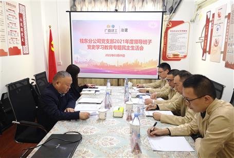 唐峰參加指導(dǎo)桂東分公司黨支部專題民主生活會(huì)