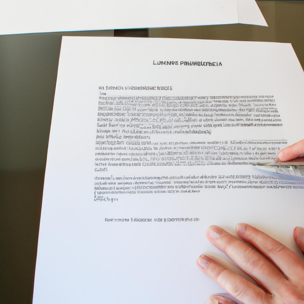 Person signing lease agreement paperwork
